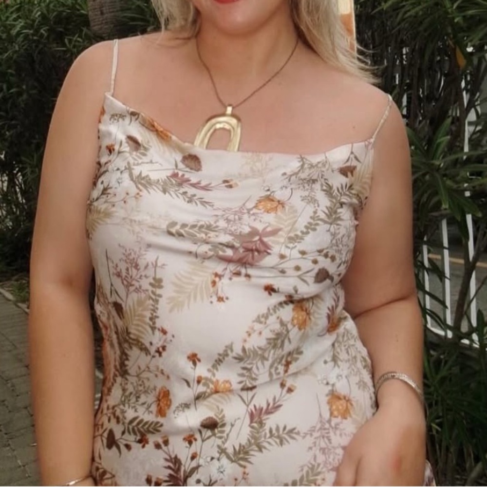 Floral Spaghetti Strap Midi Slip Dress
